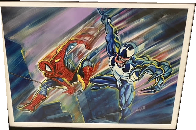 Comic Artwork from the collection, including its frame